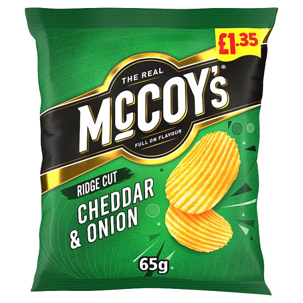 McCoy's Cheddar & Onion Crisps 65g