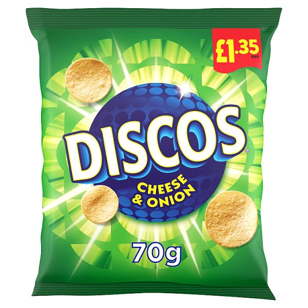 Discos Cheese & Onion Crisps 70g