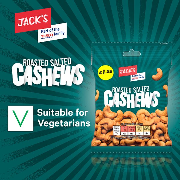 Jack's Roasted Salted Cashews 45g