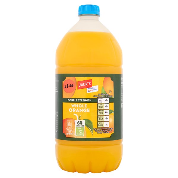Jack's Double Strength Whole Orange 1.5 Litre