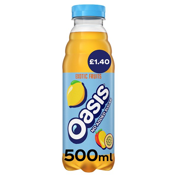 Oasis Exotic Fruits No Added Sugar 500ml