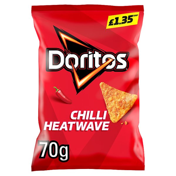 Doritos Chilli Heatwave Tortilla Chips Sharing Bag Crisps 70g