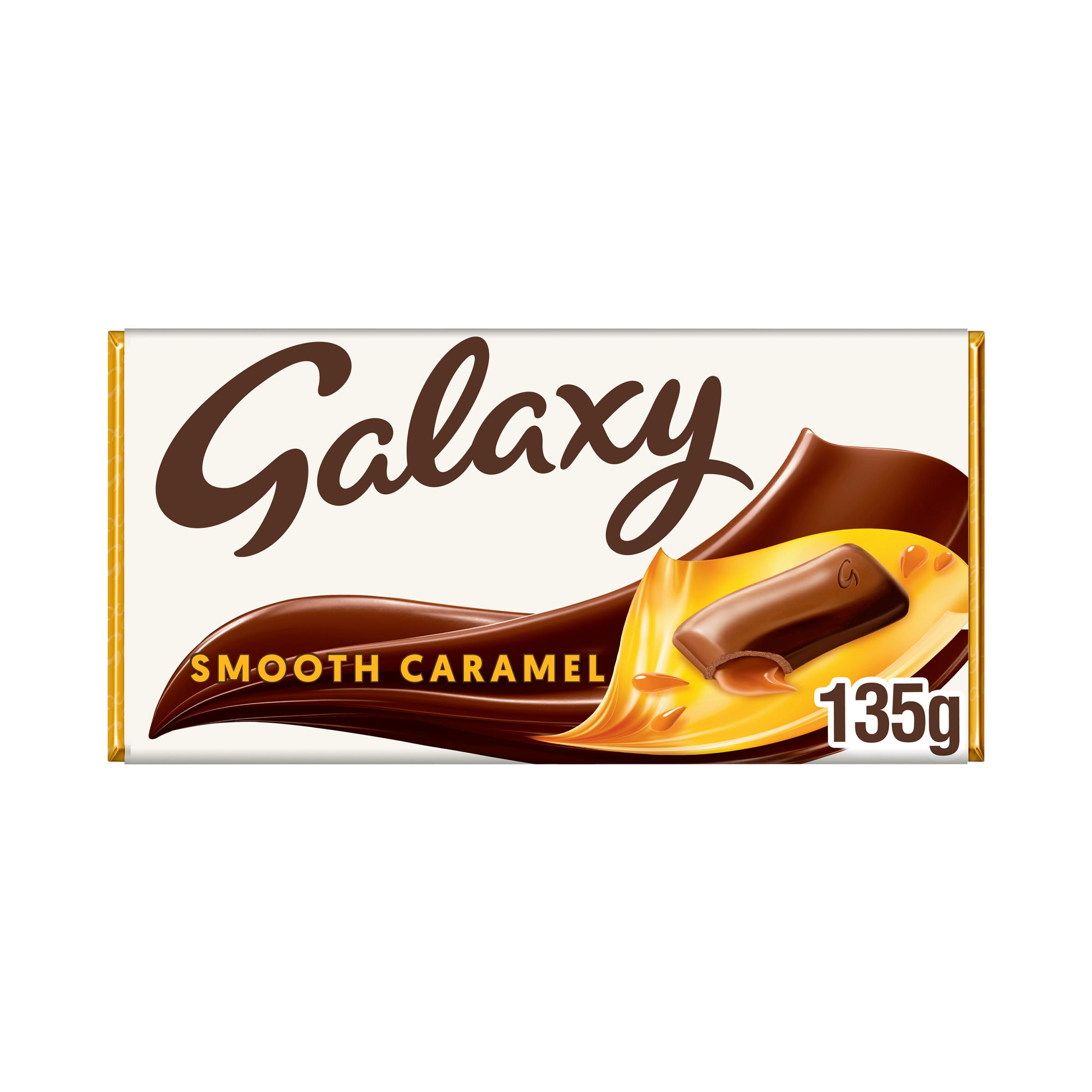 Galaxy Smooth Caramel & Milk Chocolate Block Bar 135g