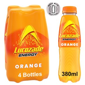 Lucozade Energy Drink Orange 4 x 380ml