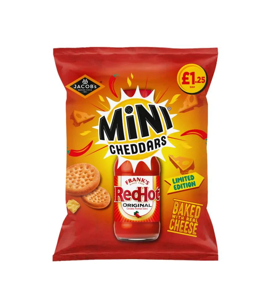 Jacob's Mini Cheddars Franks RedHot 90g