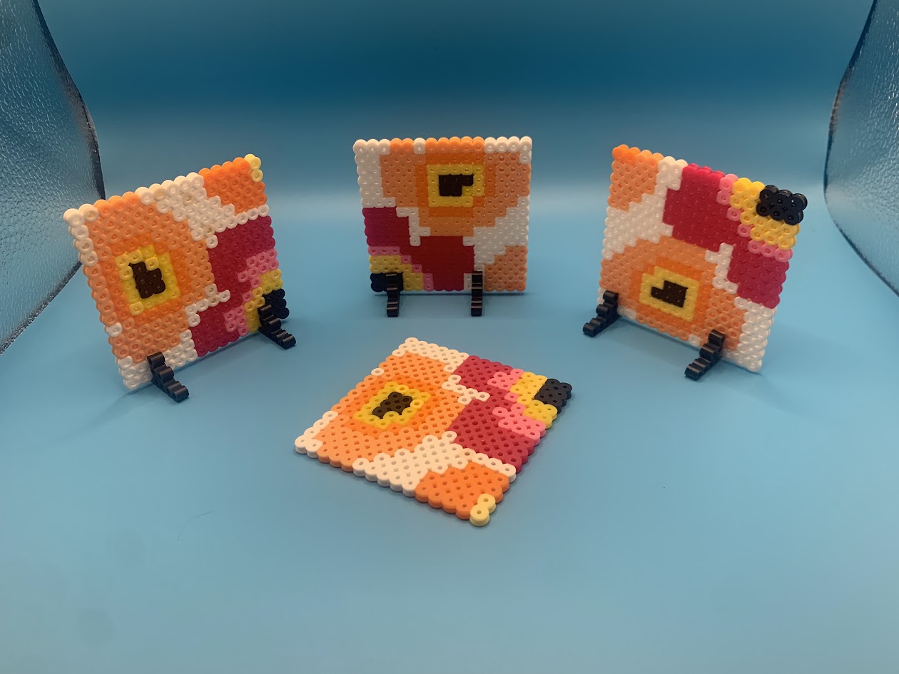 Retro coaster set 4pc
