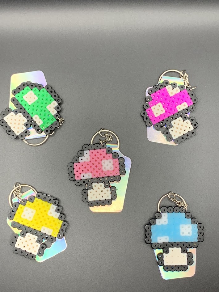 mushroom key chain
