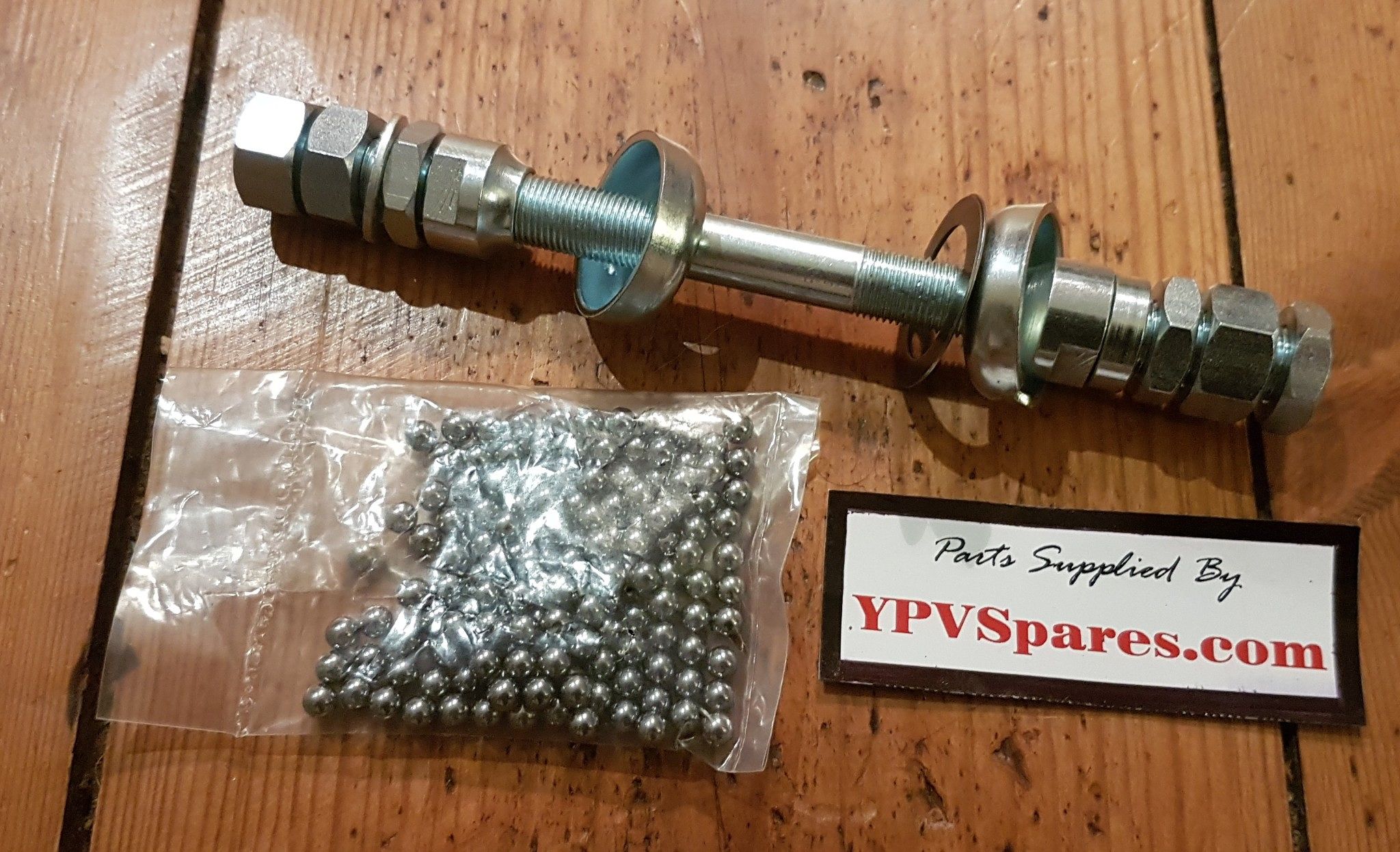 Puch MAXI Complete Front Wheel Axle Set