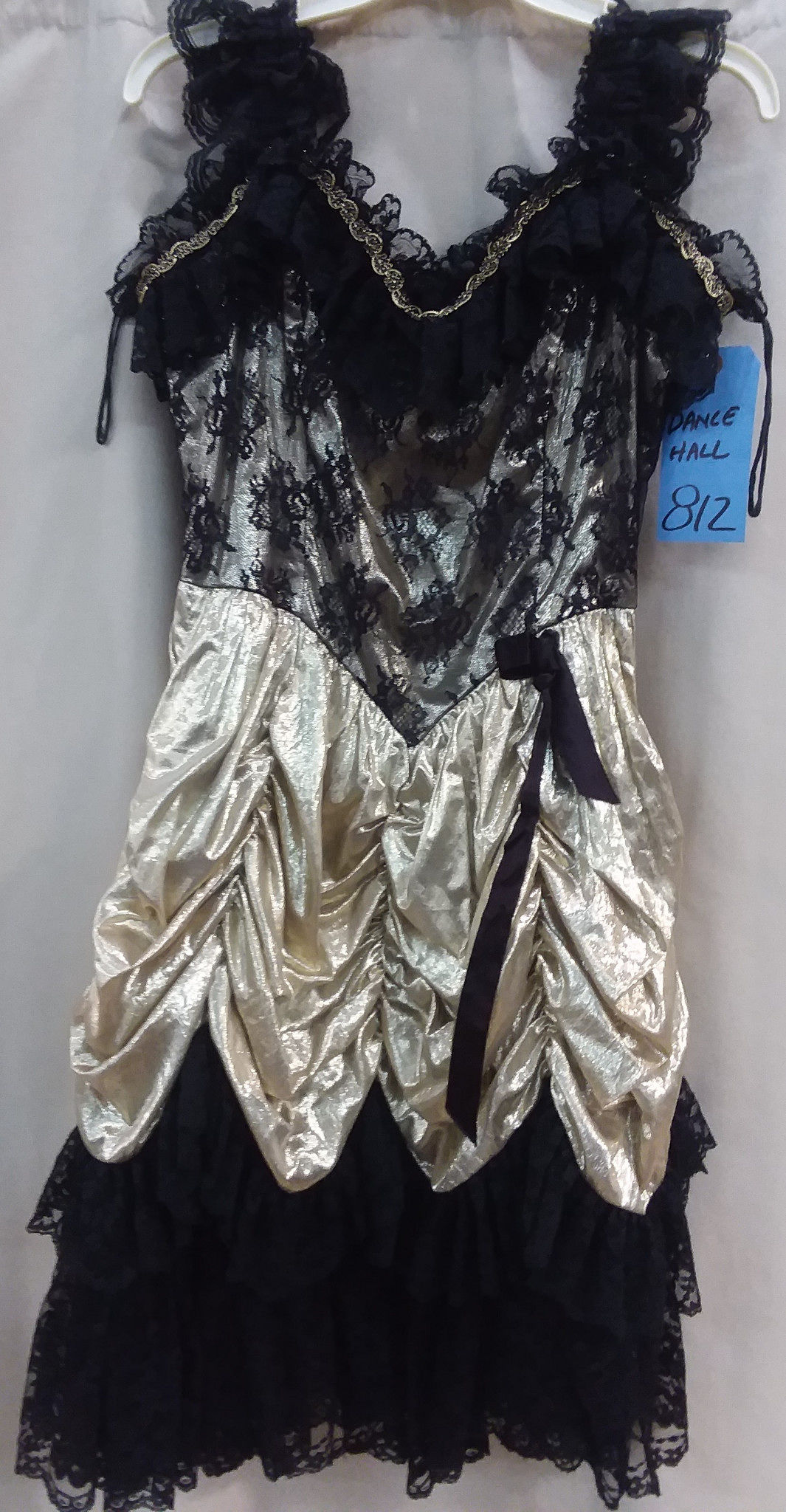 Adult Gold Dance Hall Dress Small Costume