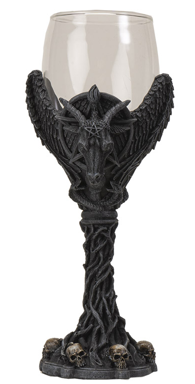Baphomet Halloween Wine Goblet Baphomet Halloween Wine Goblet