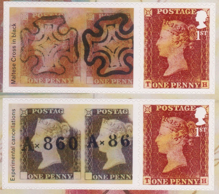 Penny Red 1st class stamps from Generic Smilers Sheet
