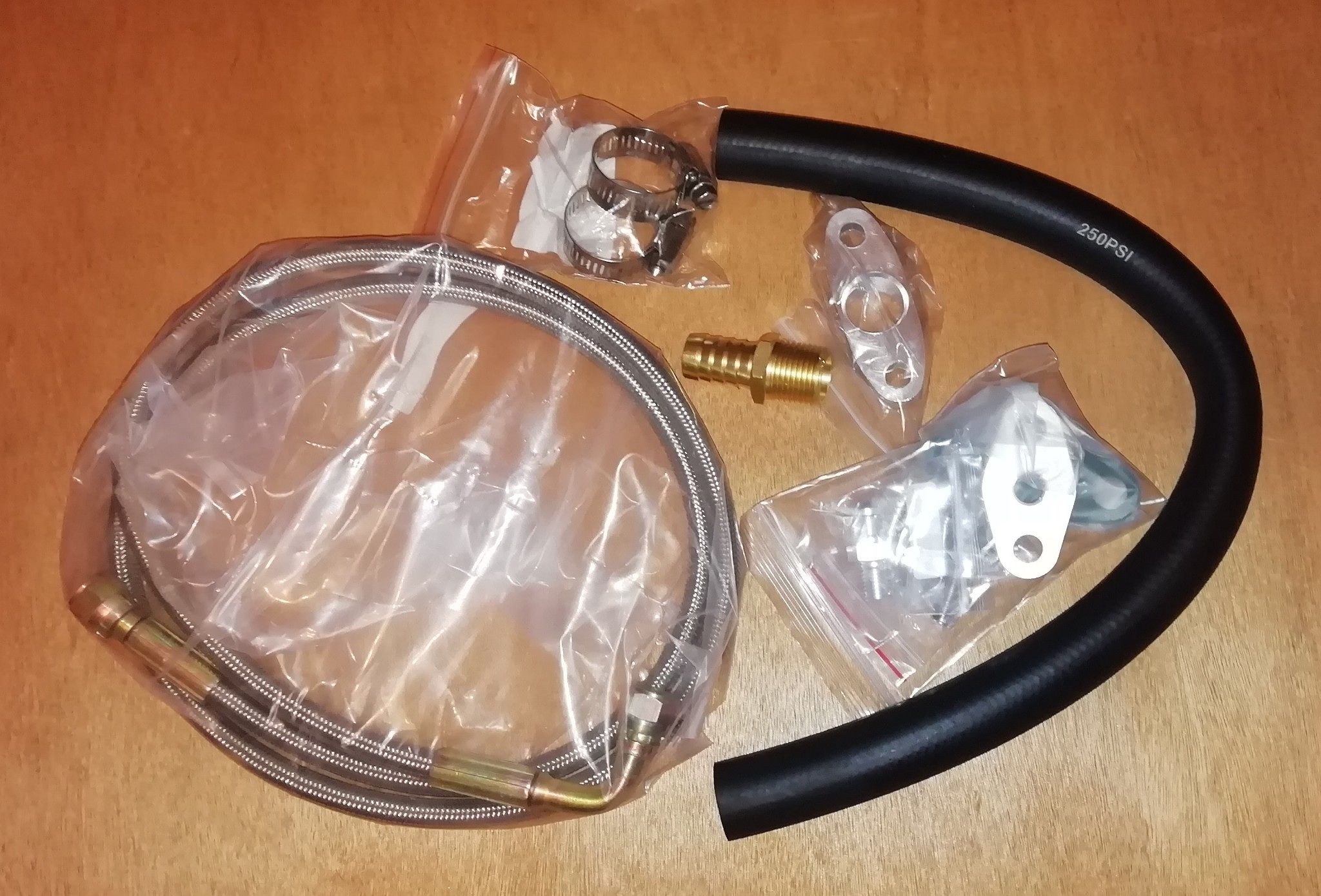 Rev9 Universal Turbo Oil Return / Drain Line Kit -10AN With Anodized Fittings (AC-068)