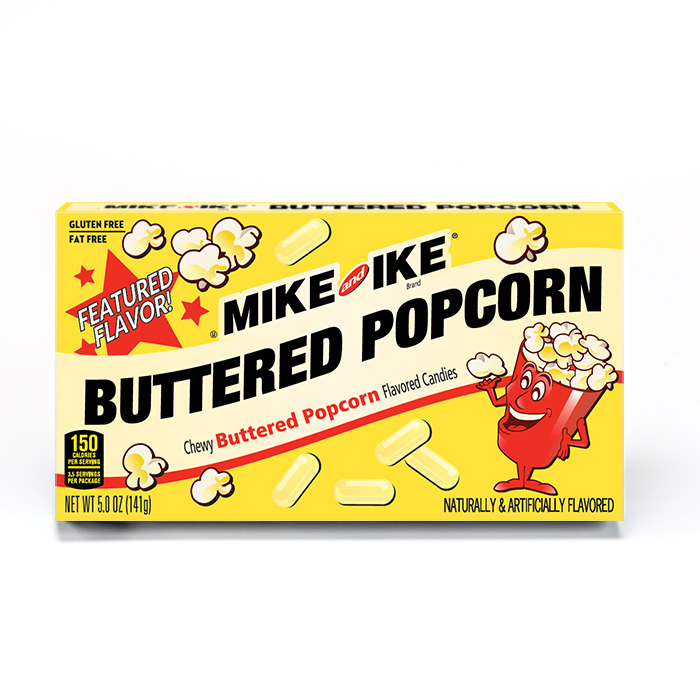 Mike and Ike Buttered Popcorn Chewy Candies 141g Box