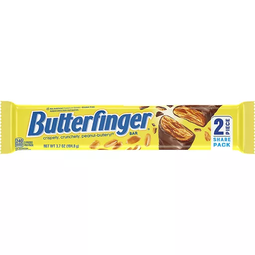 Butterfinger 2 Piece Share Pack Bar Twin Butter Finger 104.8g