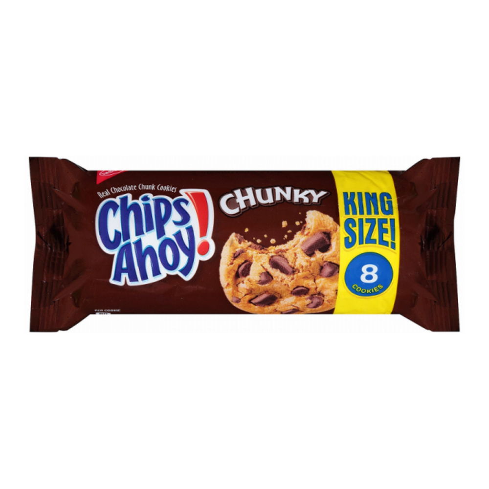 Chips Ahoy! Chunky King Size 8 Chocolate Chunk Cookies 117g Pack