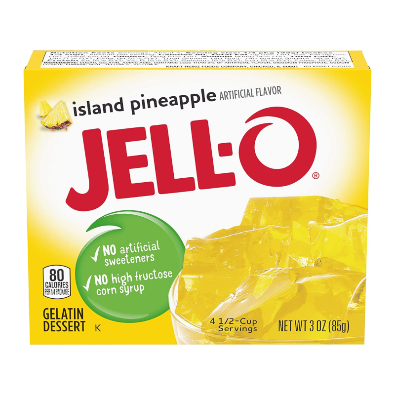 JellO Island Pineapple Gelatin Dessert 85g Box Gelatine Jelly