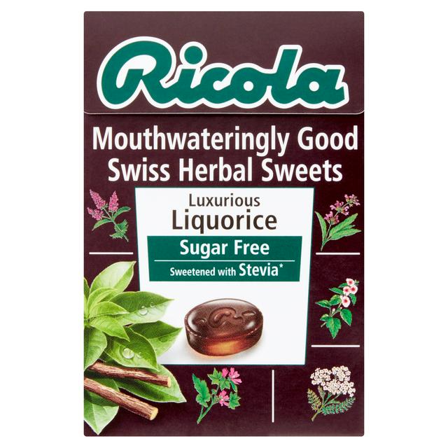 Ricola Sugar Free Liquorice Drops Swiss Herbal Sweets 45g Box