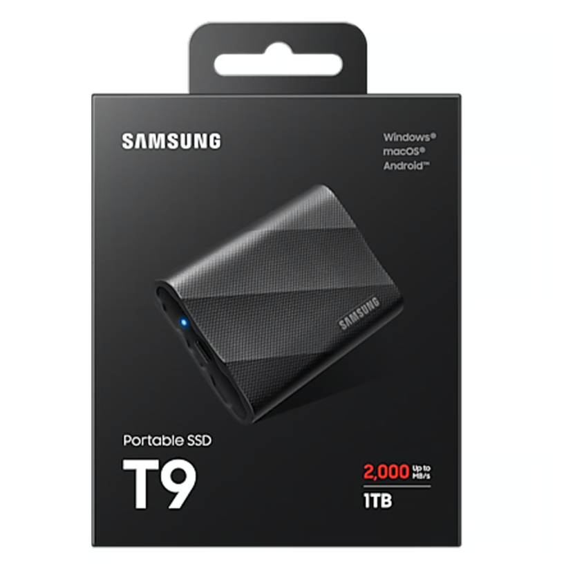 Samsung 1TB T9 Portable SSD USB3.2 (Black)