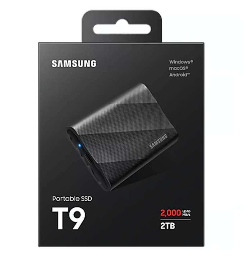 Samsung 2TB T9 Portable SSD USB3.2 (Black)