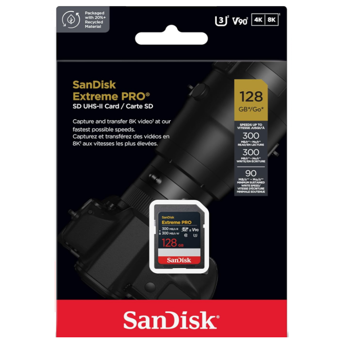 SanDisk 128GB Extreme PRO SDXC 300MB/s
