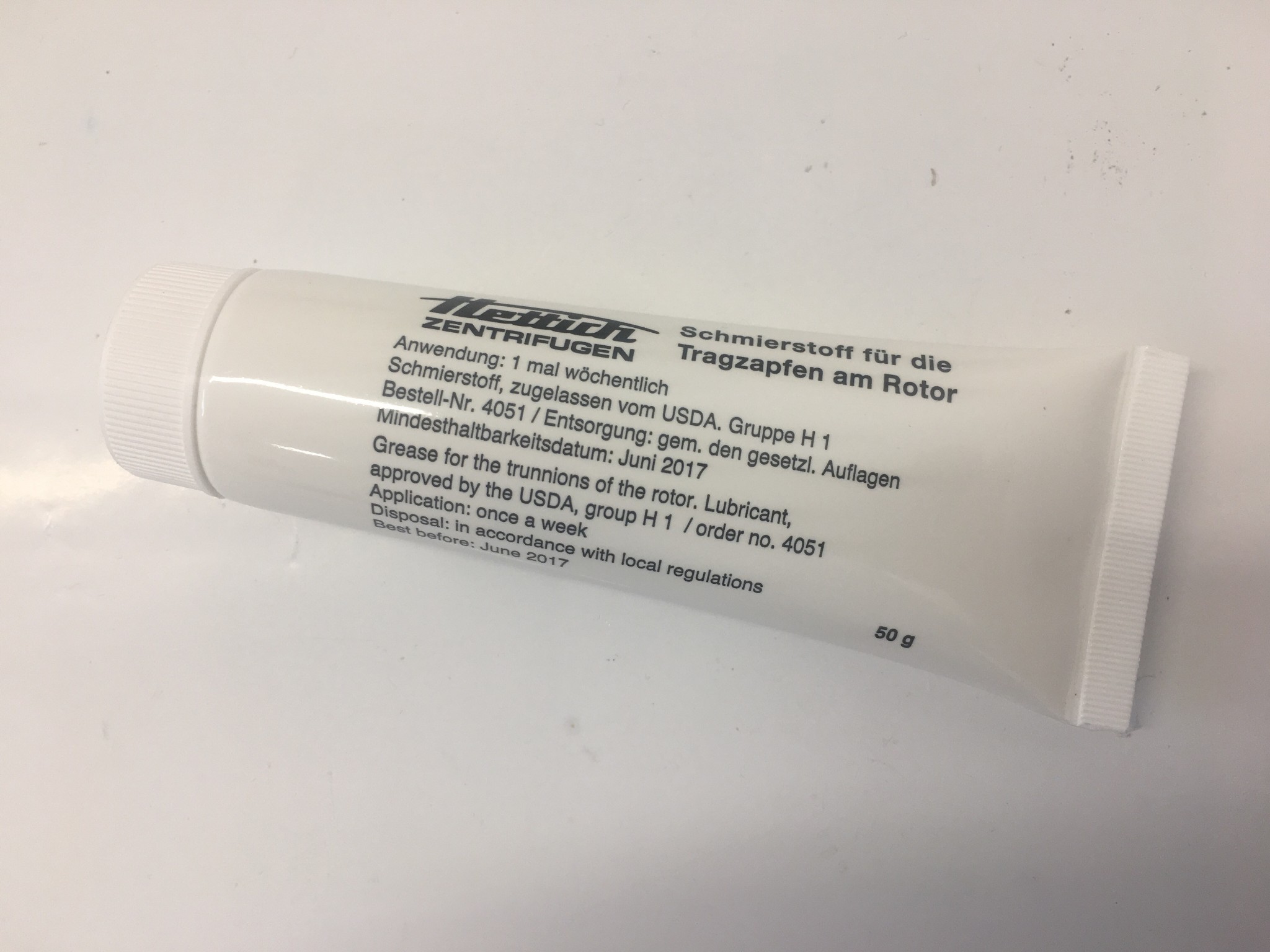 Hettich centrifuge grease for Rotor Trunnions