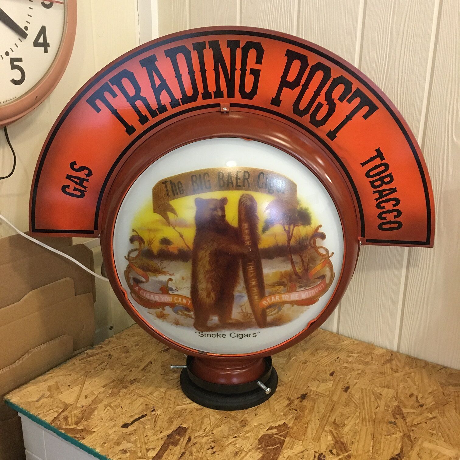 Gas Pump Globe / Gas Pump Globes / Custom Made Cigar Gas Pump Globe