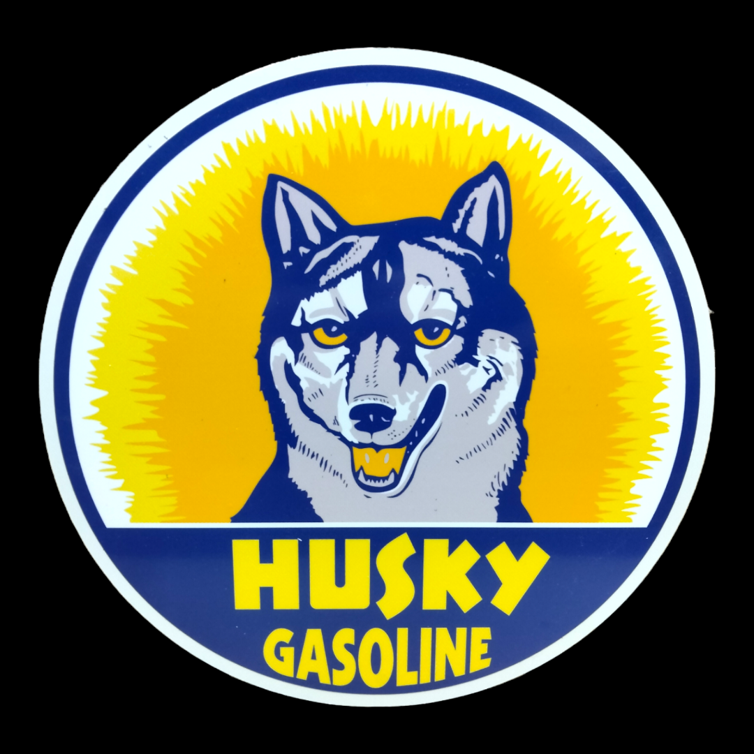 Husky Sign / 12 in Husky Signs / Petro Gas Oil Dog Sign