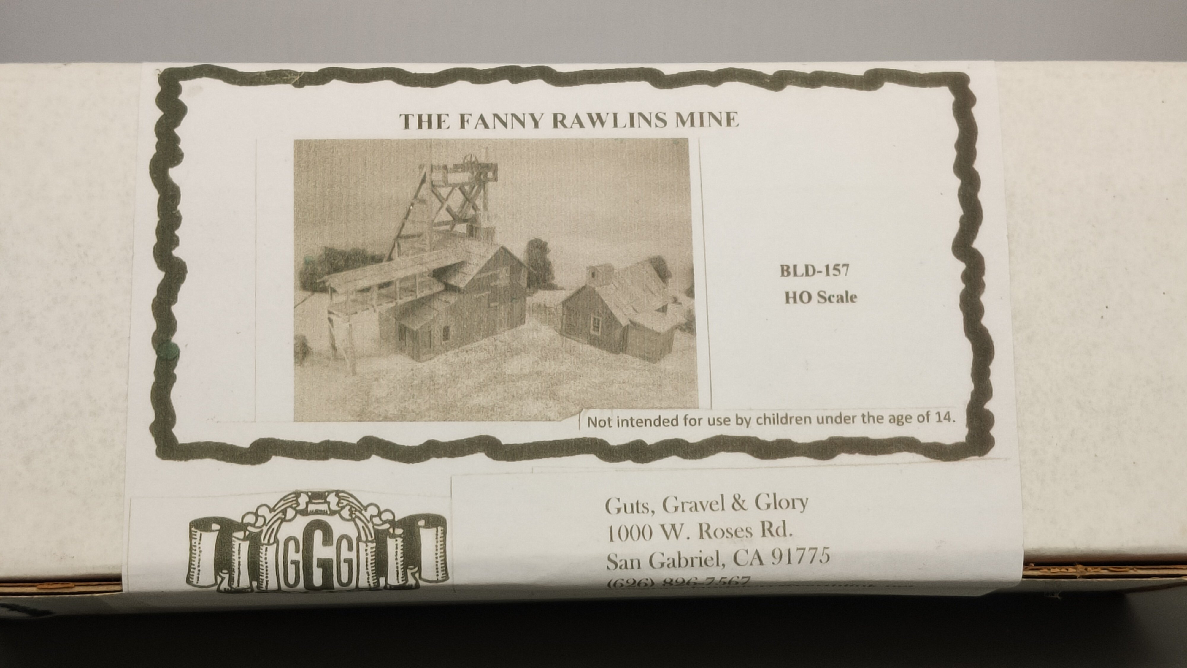 Guts,Gravel & Glory HO. The Fanny Rawlins mine kit