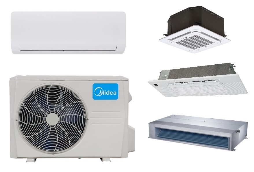 Midea 9000 BTU 220v Custom Mini Split Hyper Heat Pump AC up to