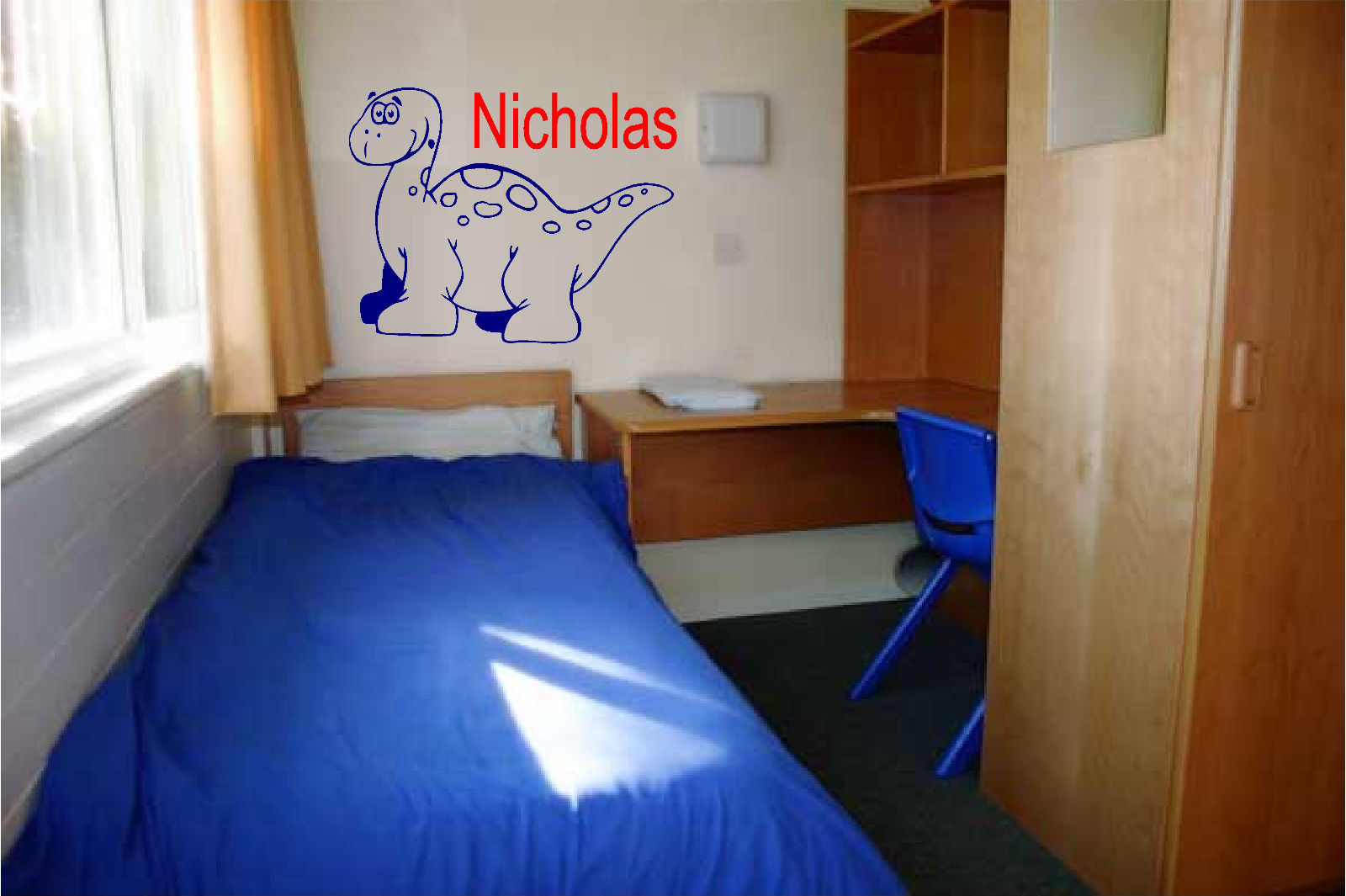 Dinosaur and Personalized Name Wall Sticker Wall Art Decor Vinyl Decal