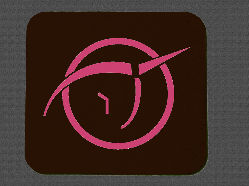 Invisible Pink Unicorn symbol mouse pad