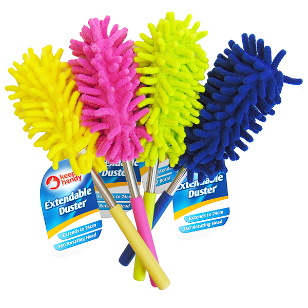Buzz Extendable Duster 74cm Microfiber Cleaning Tool with 360