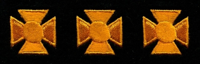 Maltese Cross Years of Service Felt Class A Sleeve Dark Gold on Black