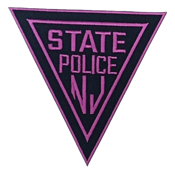 NJ New Jersey State Trooper Patrol Shoulder Patch Cancer Pink