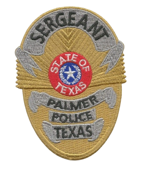 TX Texas State Palmer Police Sergeant Badge Patch