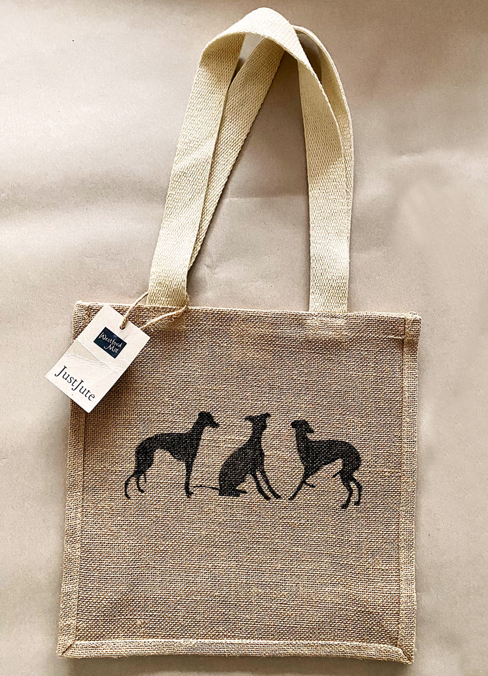Hand Drawn Three Little Whippets Compact Tote