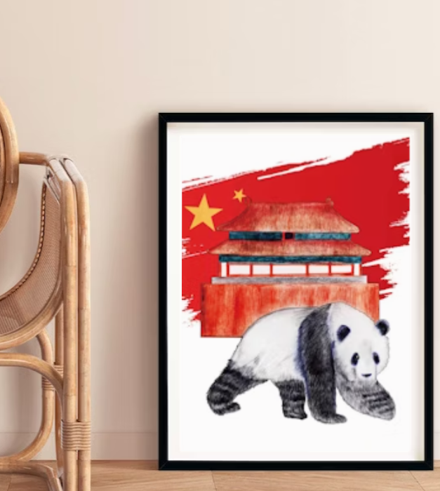 Beijing Forbidden City Art Print | Coloured Pencil on paper