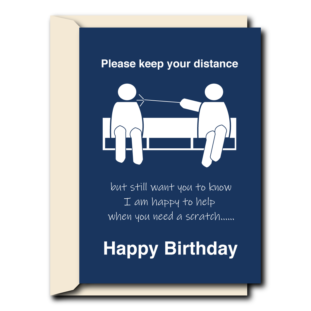 Please keep your distance | Birthday Card