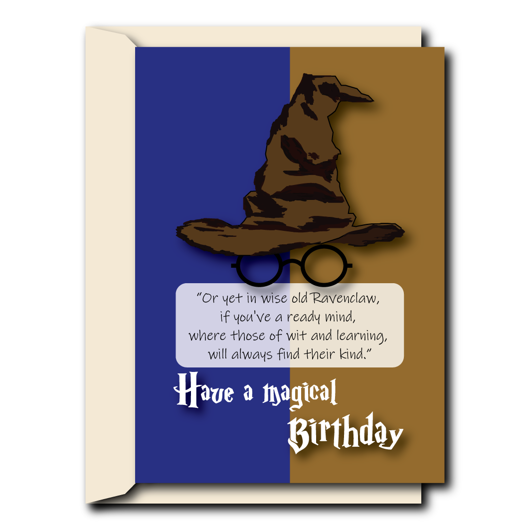 Sorting hat- Ravenclaw | Birthday Card
