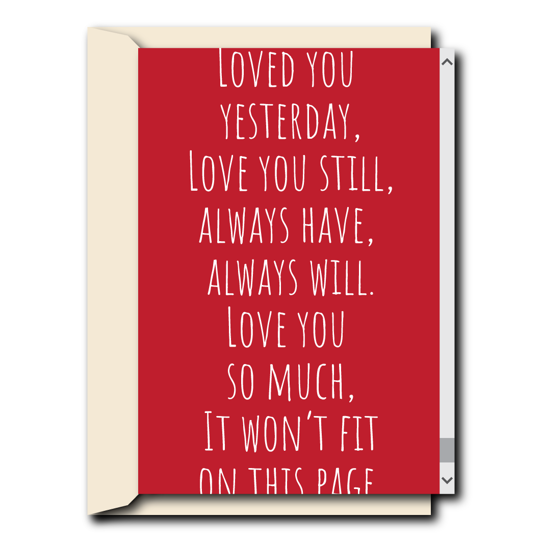 Loved you yesterday | Congratulations | Anniversary Card