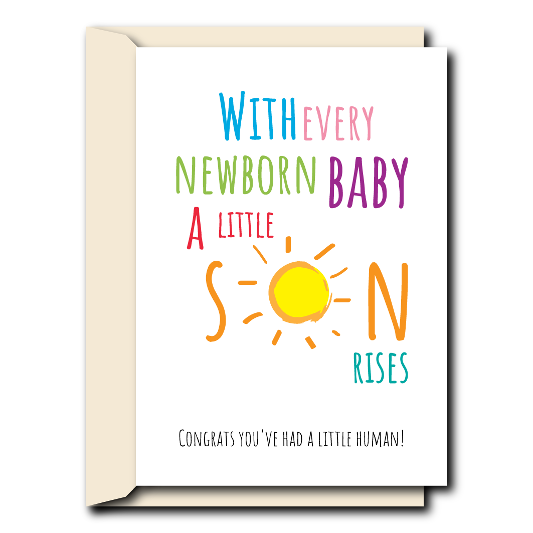A little sun rises | Congratulations | New Baby Card