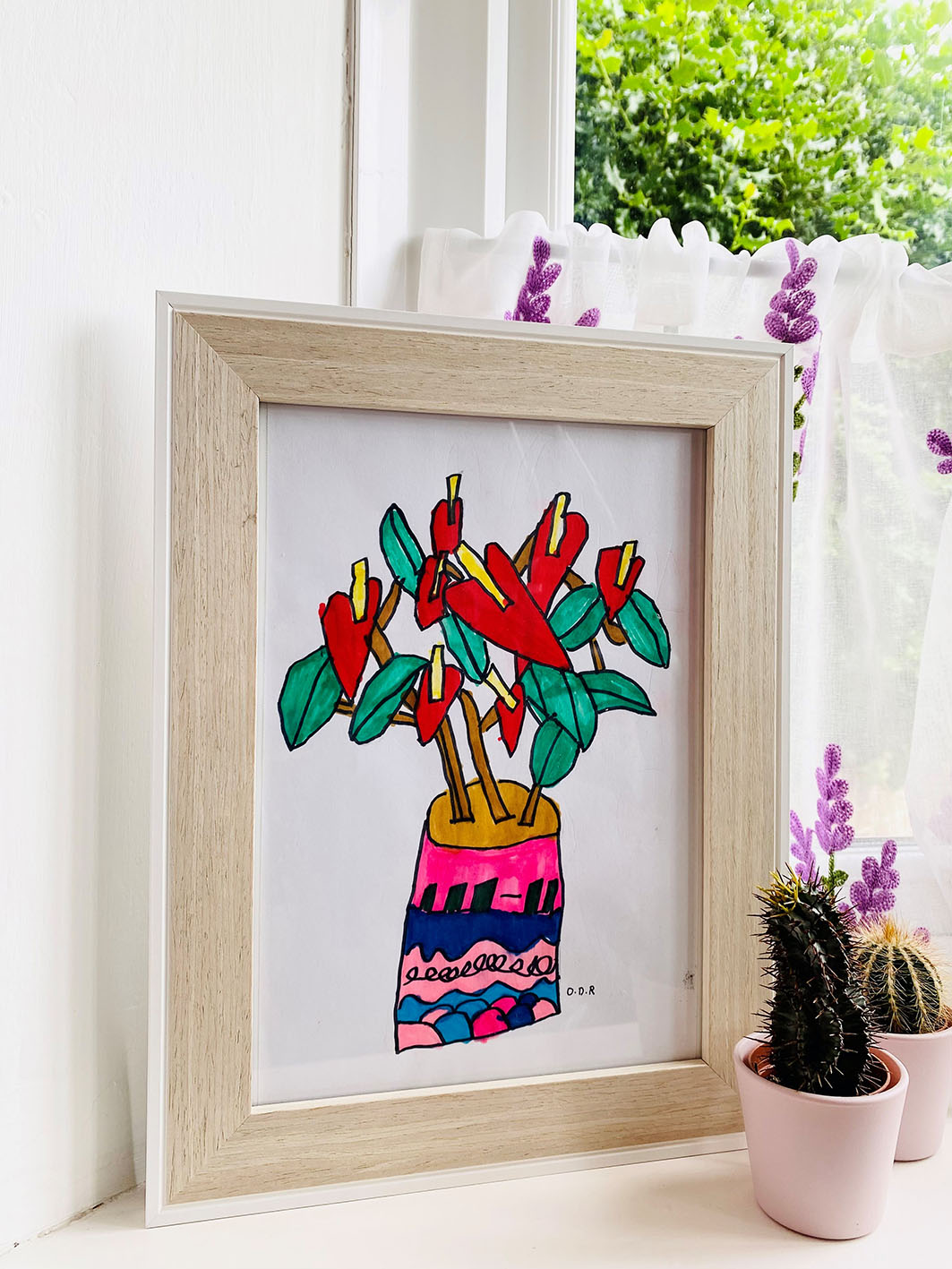Flamingo Flower | Drawn by Little artist O. D. R