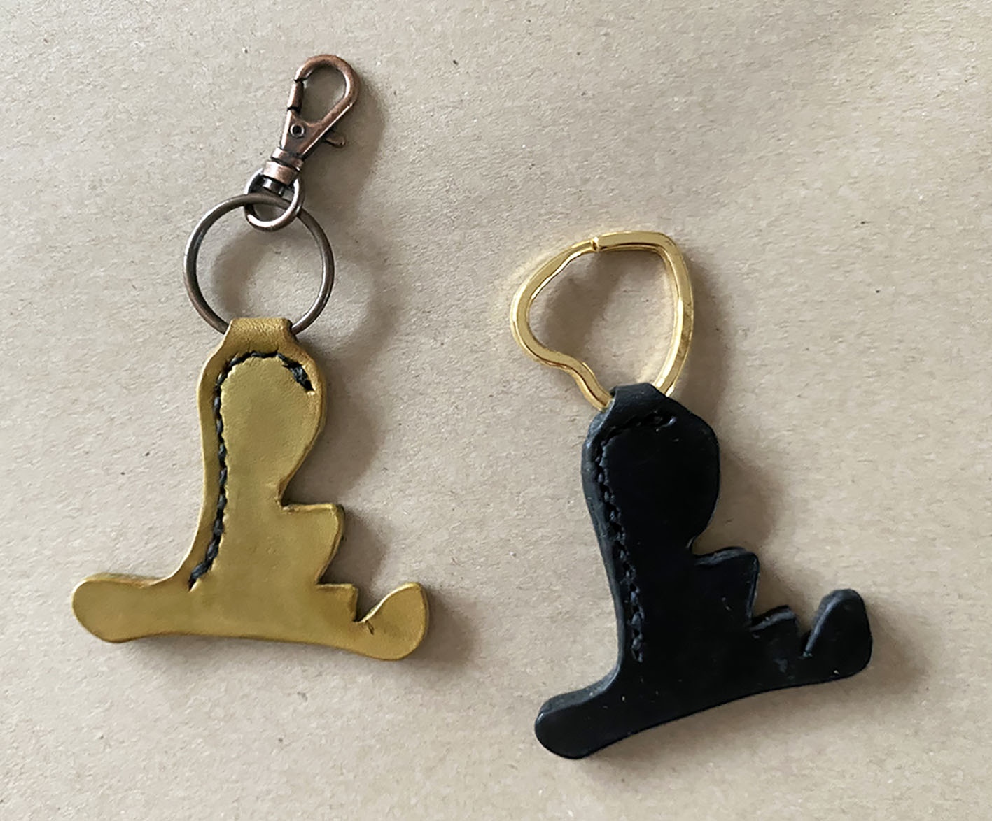 Genuine Leather Hayling Island Keyring