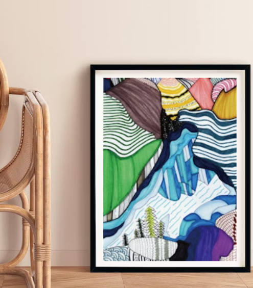 Rocky Mountains | Coloured Marker on paper