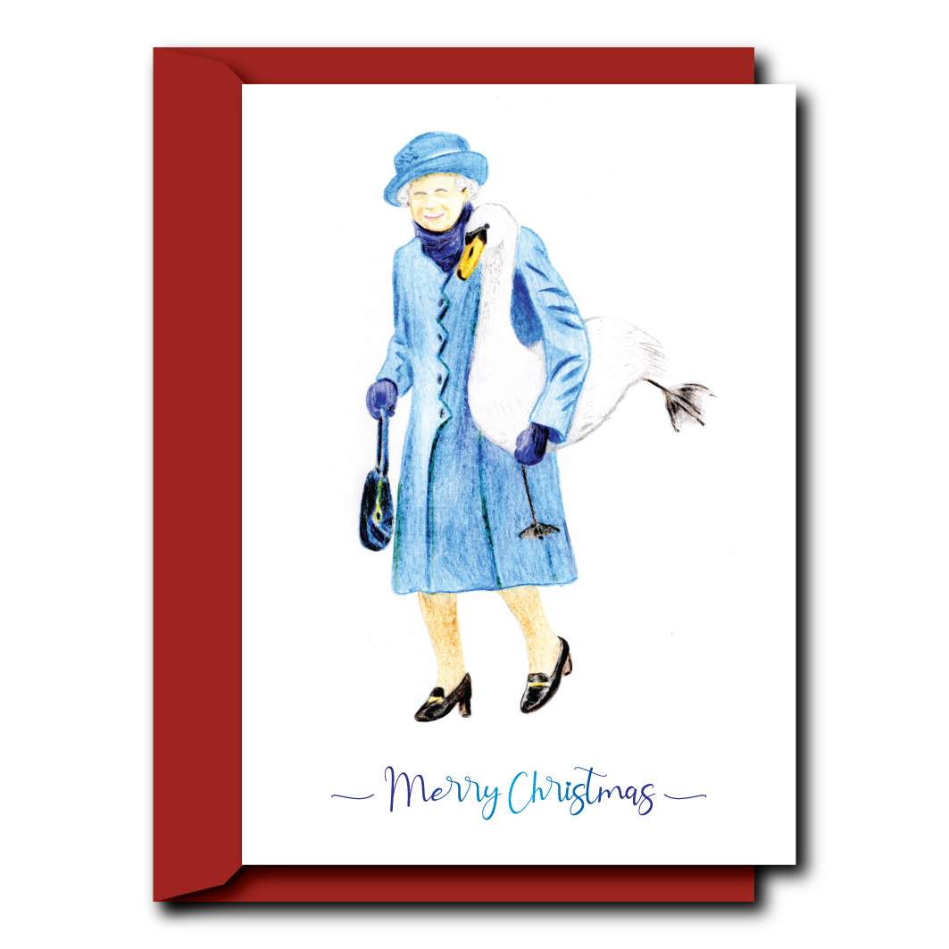 Hand drawn print Christmas card- Your Majesty | Christmas Card