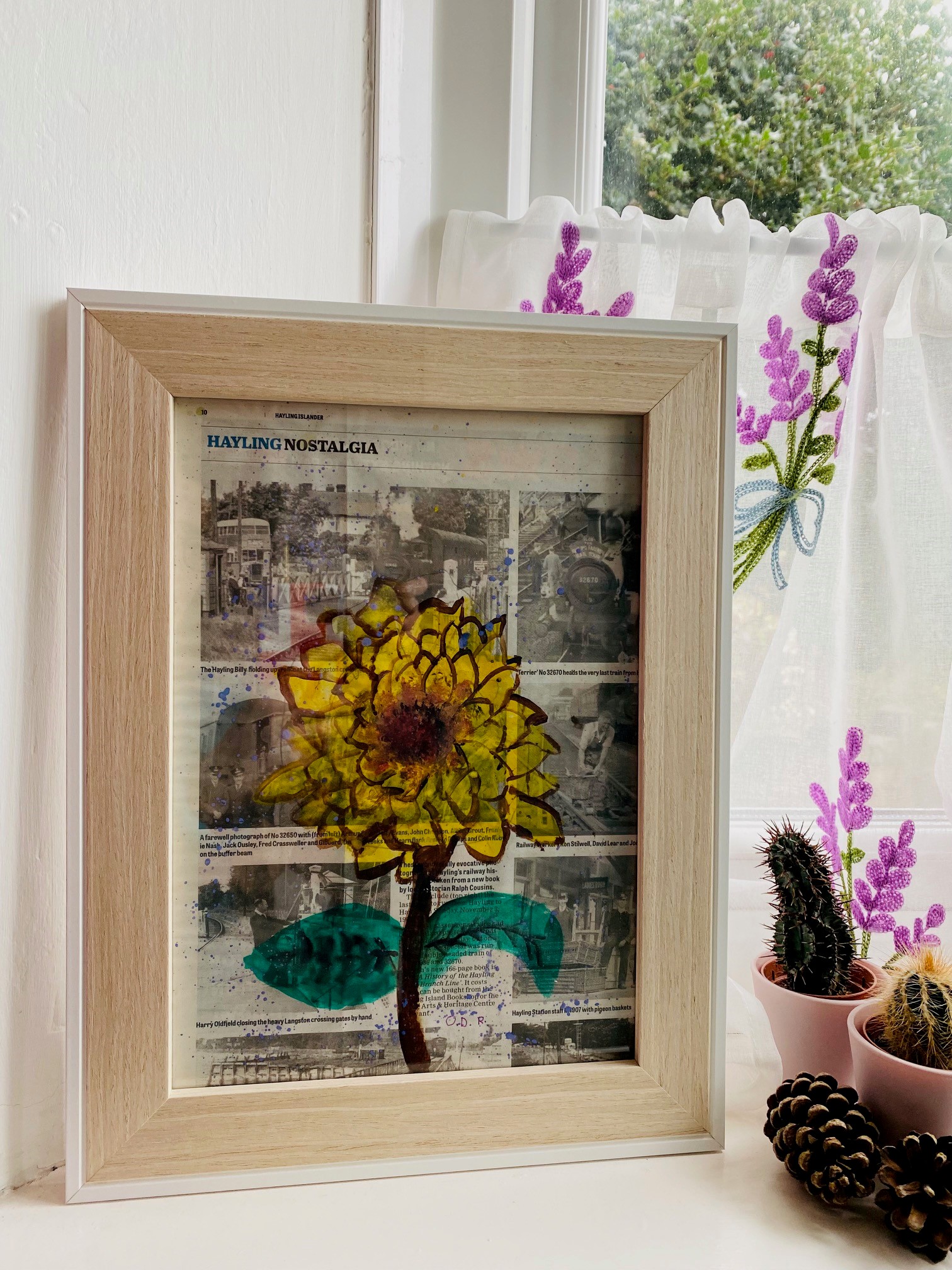 Sunflowers on News | Painted by Little artist O. D. R