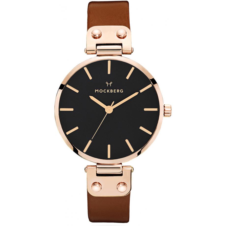Mockberg MO115 Ladies Brown Leather Black Dial Watch