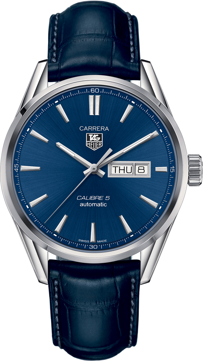 Tag Heuer WAR201E.FC6292 Men's Blue Leather Strap Watches