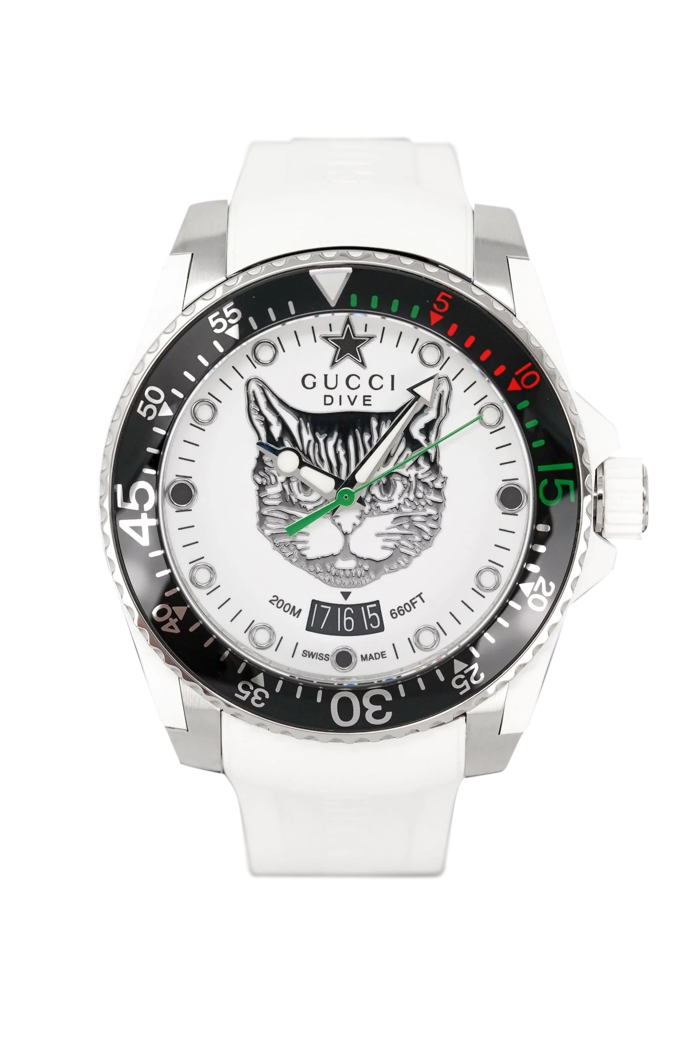 Gucci YA136329 Men's White Rubber Strap Watches