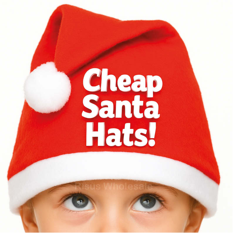 thumbnail image 2 of Redstar Fancy Dress Bulk Santa Hats – Red Felt, White Pom Pom, Unisex Adult, 14+ 2 of 4